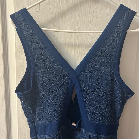 Free People Blue Lace Backless Dress - Picture 5 of 6